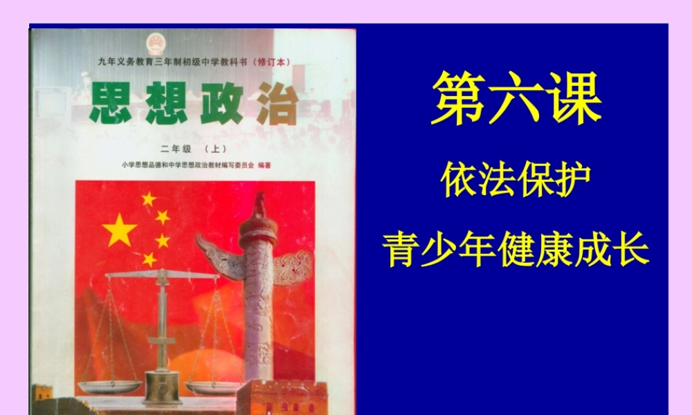 八年级政治依法保护青少年健康成长课件 人教版 课件