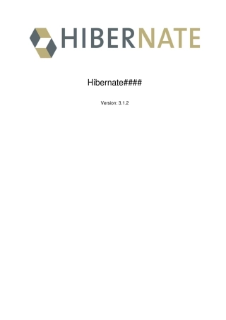 HIBERNATE-参考指南