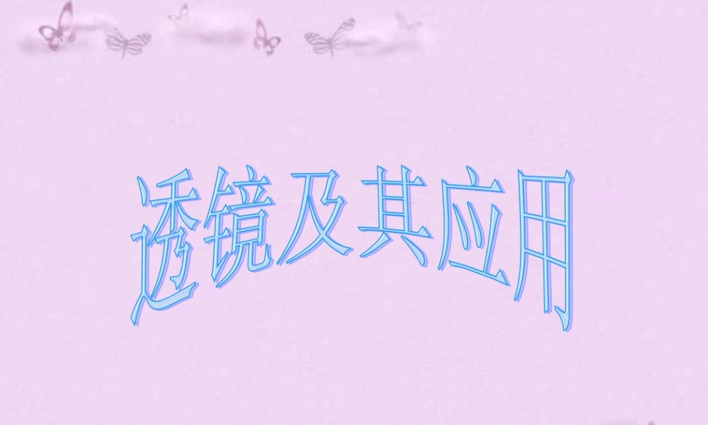 新课标 人教版初三物理总复习课件 透镜及其应用 课件