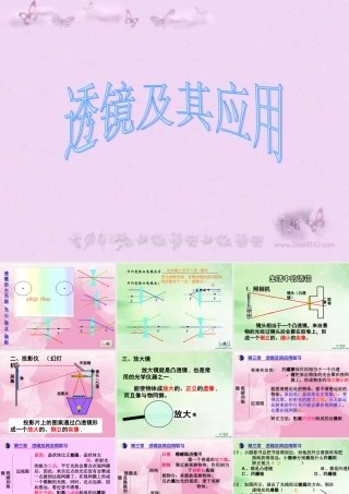 新课标 人教版初三物理总复习课件 透镜及其应用 课件