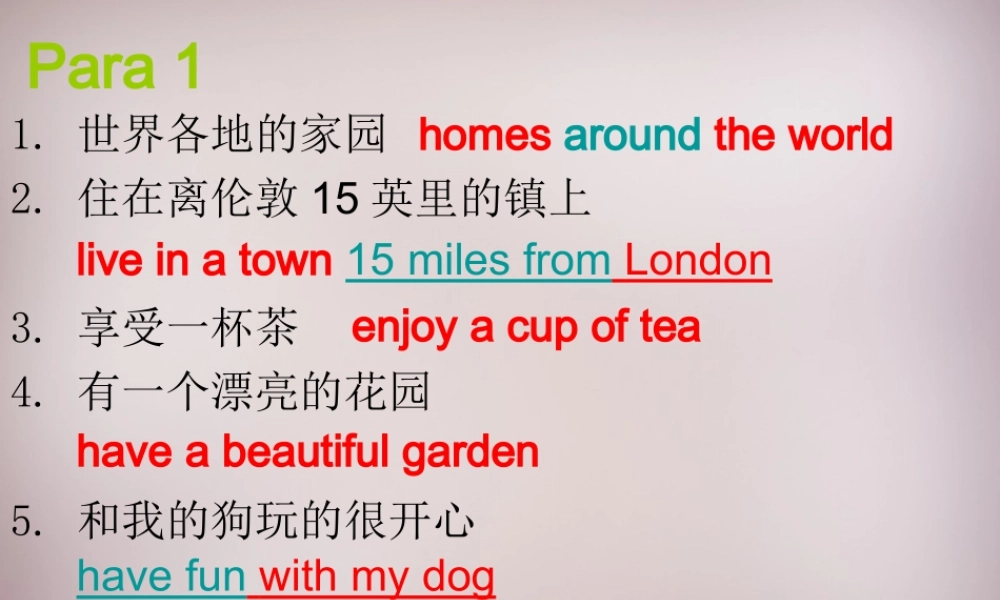中学七年级英语下册 Unit 1 Dream Homes reading 2课件 (新版)牛津版 课件