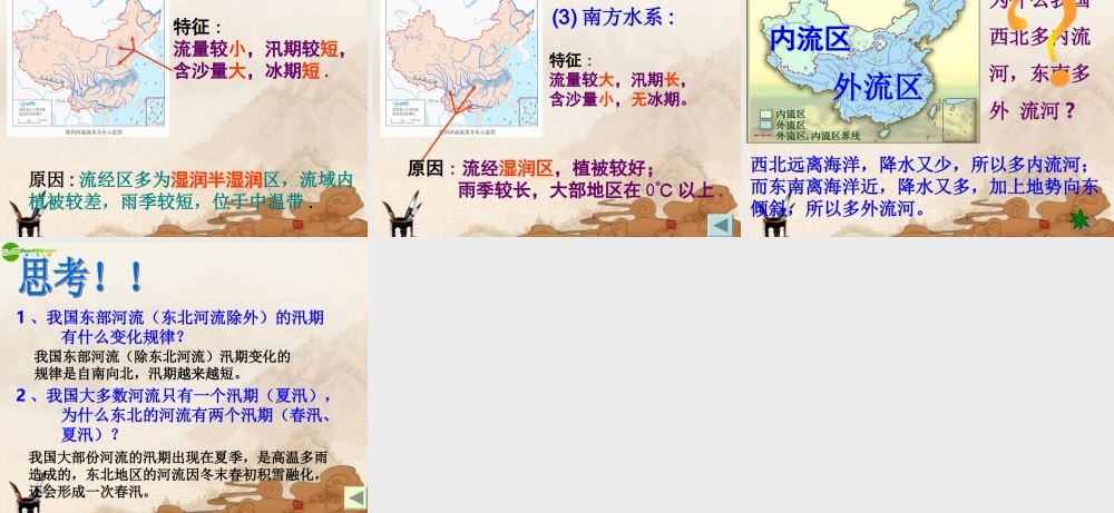 八年级地理上册 第三节中国的河流(第一课时)课件 湘教版 课件