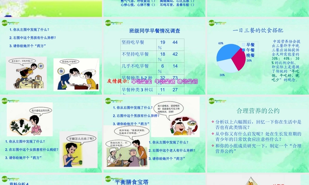 七年级生物 合理营养和食品安全的课件 新人教版 课件