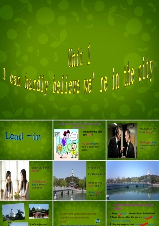 八年级英语下册 Module 8 Unit 1 I can hardly believe we re in the city centre课件 (新版)外研版 课件