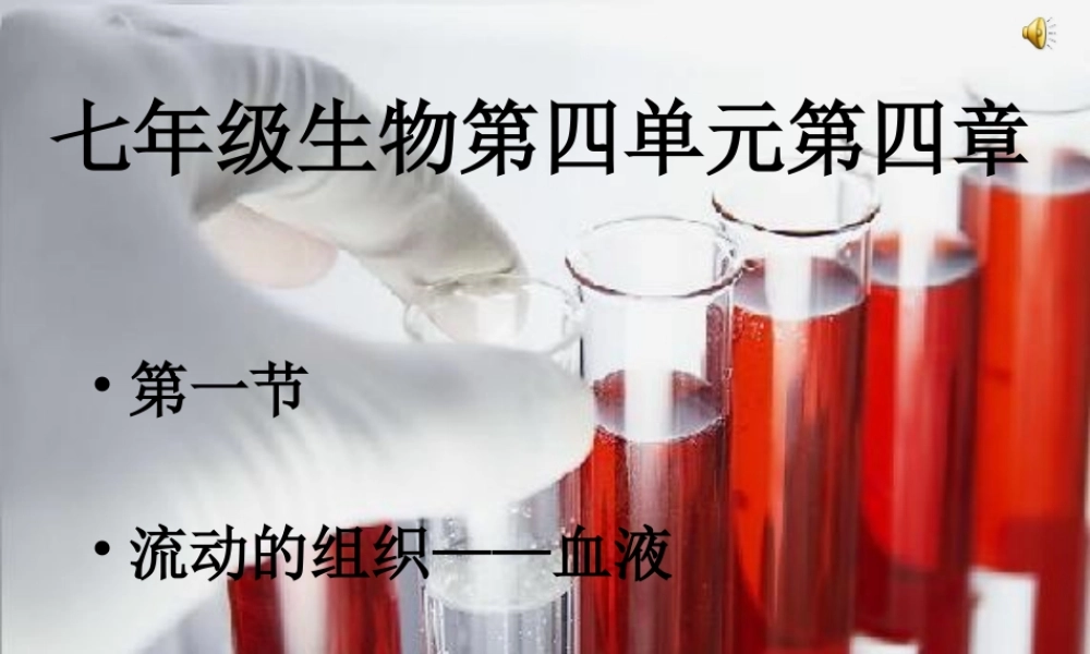 流动的组织—血液