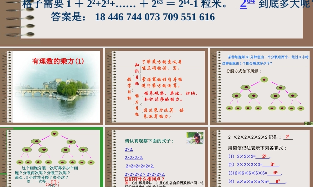 七年级数学有理数的乘方课件3 华师版 课件