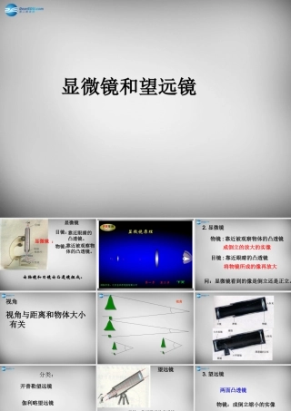 八年级物理上册 5.5 显微镜和望远镜课件1 (新版)新人教版 课件