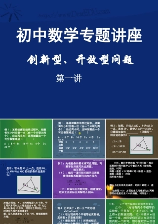 初中数学创新性开放性一 北师大版 课件