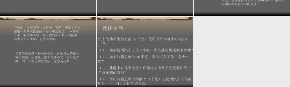 八年级数学函数的概念课件2苏科版 课件