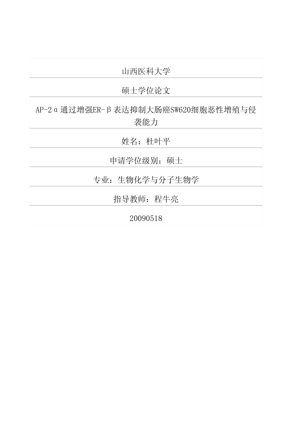 AP-2α通过增强ER-β表达抑制大肠癌SW620细胞恶性增殖与侵袭能力_第1页