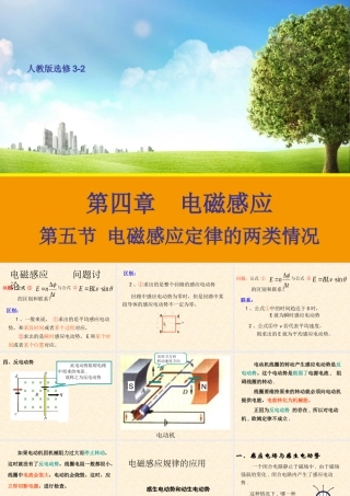 【物理】45电磁感应现象的两类情况课件2（人教版选修3-2）