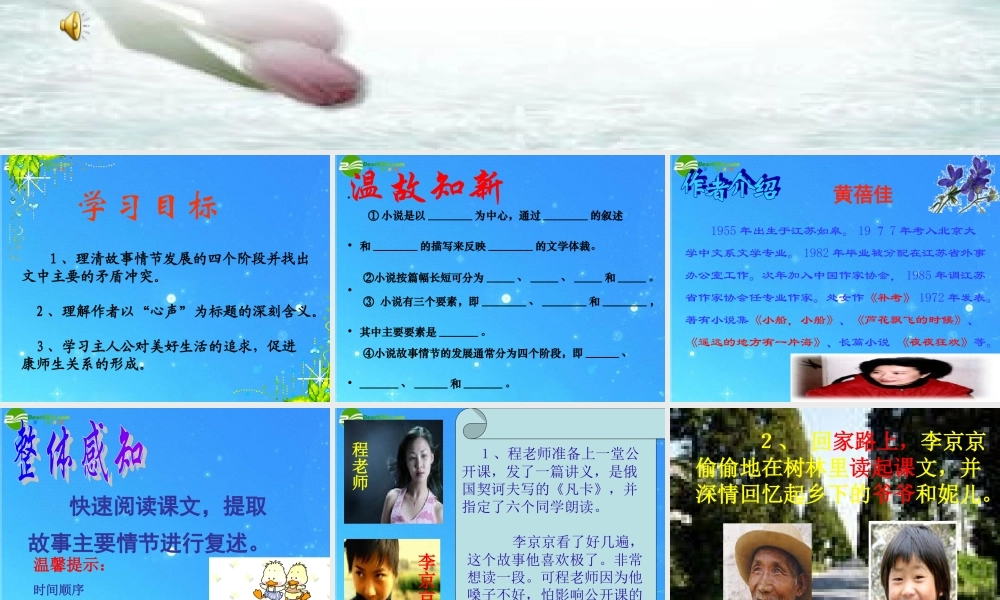九年级语文上册 (心声)课件 人教新课标版 课件