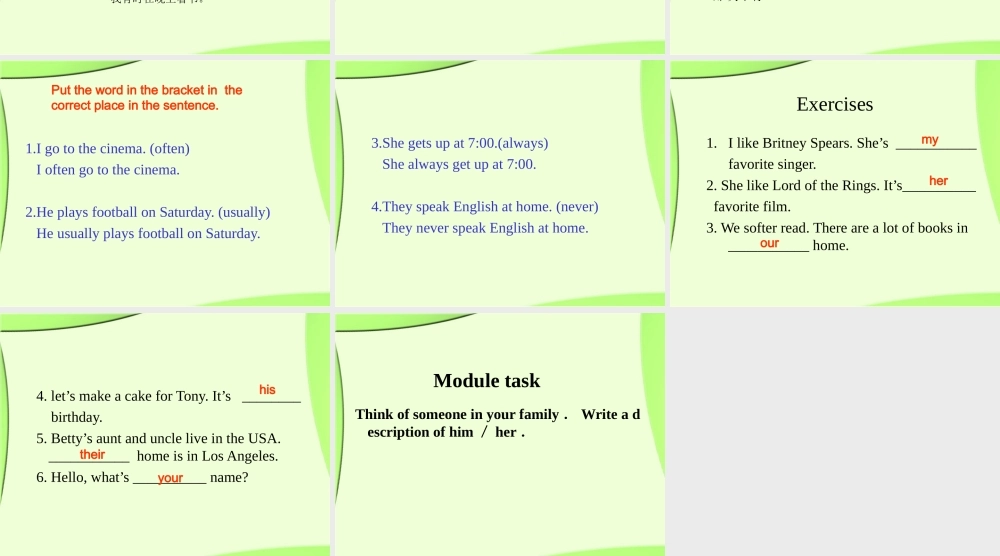 七年级英语上：Module 8 Unit 3 Language in use课件外研版 课件