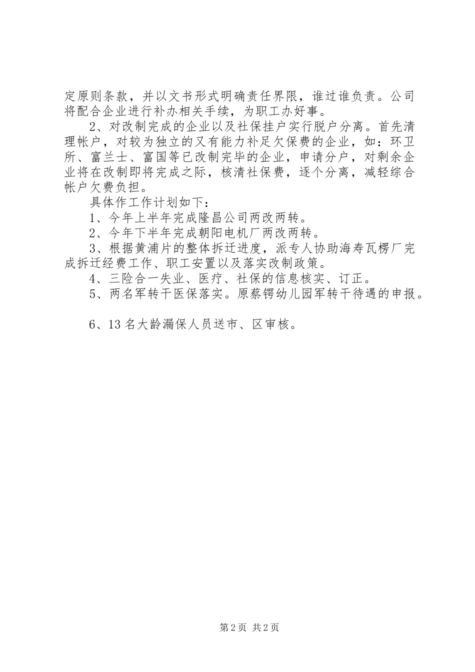 资产公司的年度工作计划_第2页