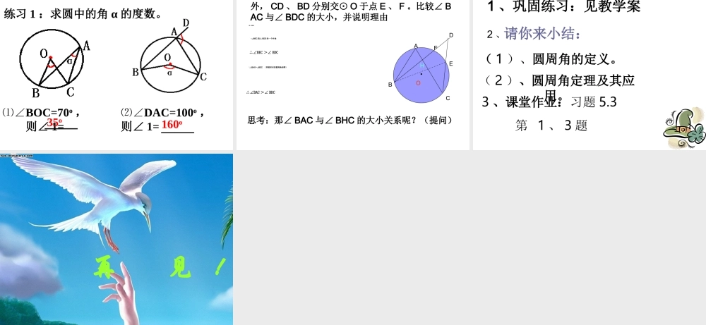 九年级数学圆周角课件苏科版 课件