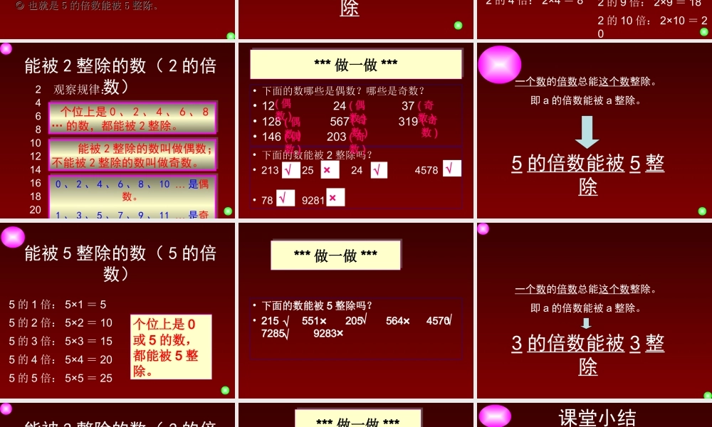 (人教新课标)五年级数学下册课件_2、5、3倍数的特征