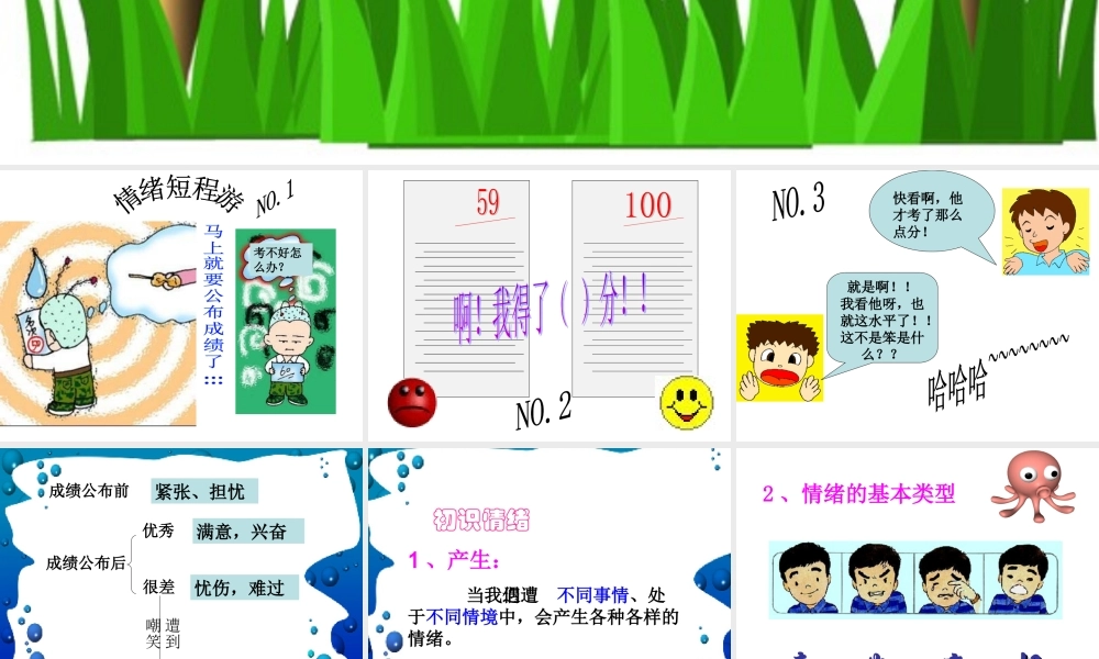 丰富多样的情绪课件