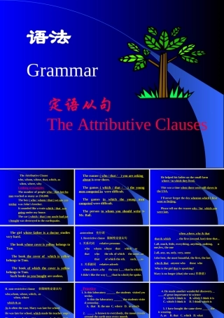 人教版定语从句高三英语复习课件