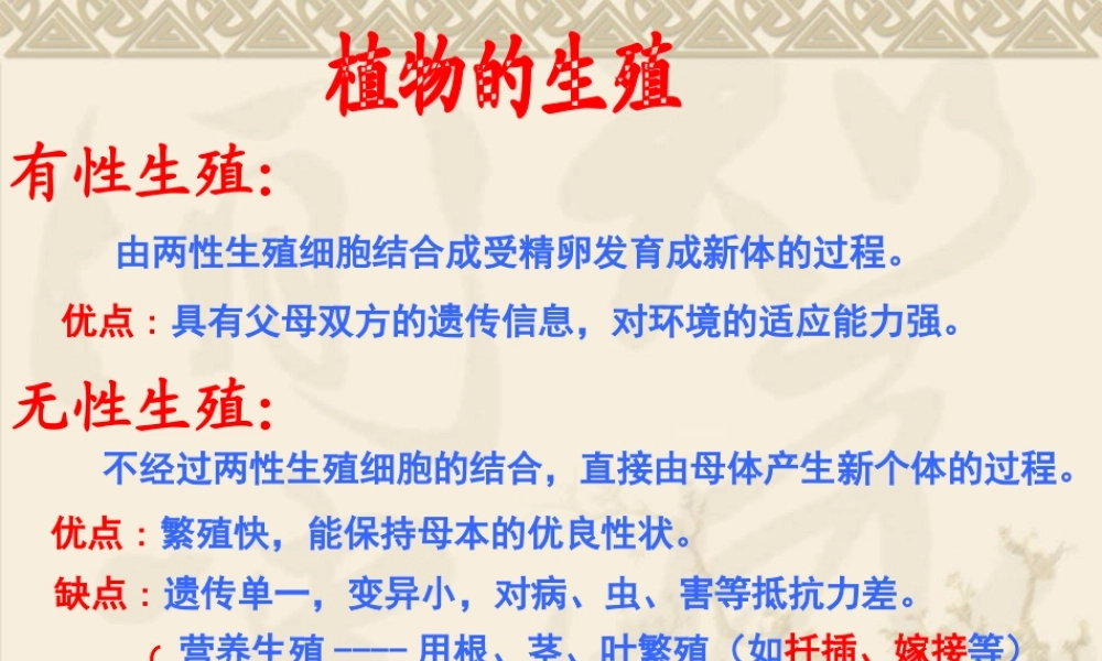 八年级下册生物复习课件A