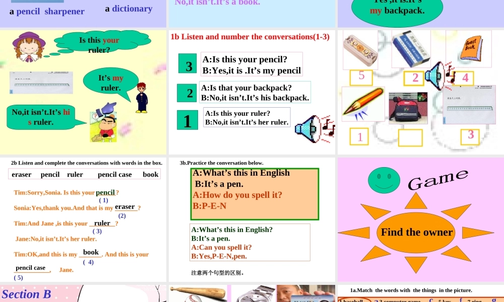 七年级英语上unit2课件