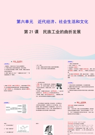 八年级历史上册 第6单元 近代经济、社会生活和文化 第21课民族工业的曲折发展课件 岳麓版 课件