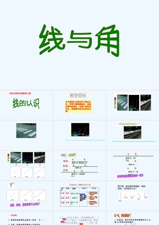 小学数学北师大2011课标版四年级线与角