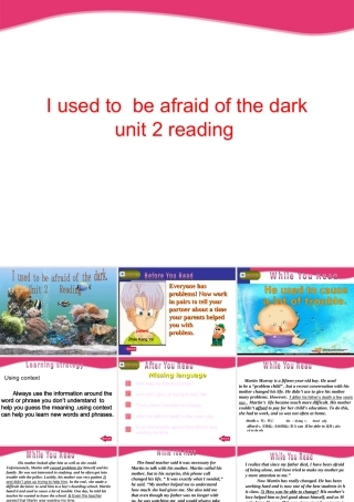 九年级英语 unit 2 i used to be afraid of the dark reading 课件 人教新目标版 课件