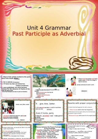 北京市丰台地区高二英语Unit4 Grammar 新课标 课件
