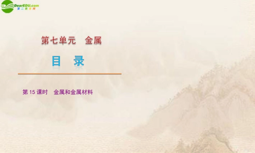 中考化学 金属复习课件 鲁教版 课件