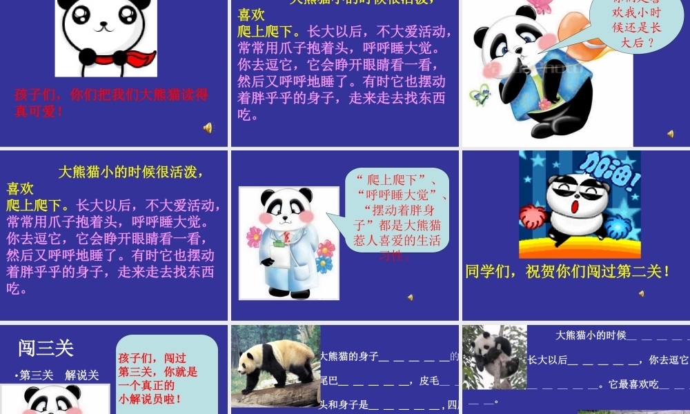 《大熊猫》演示文稿