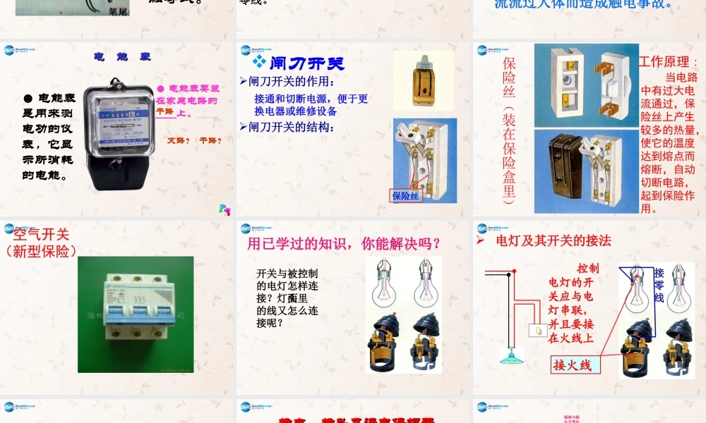 中学九年级物理全册 19.1 家庭电路课件 (新版)新人教版 课件