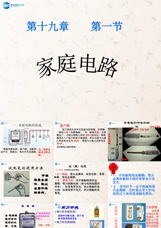 中学九年级物理全册 19.1 家庭电路课件 (新版)新人教版 课件