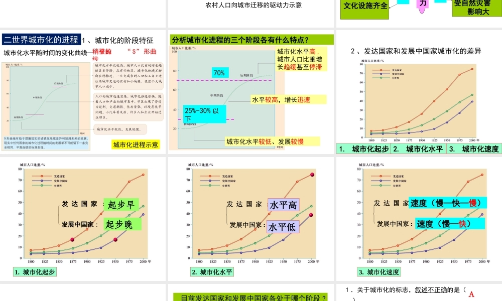 《城市化》PPT课件