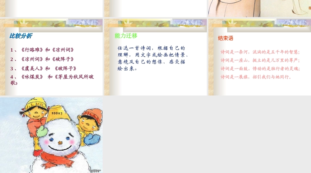 九年级语文诗词五首 课件