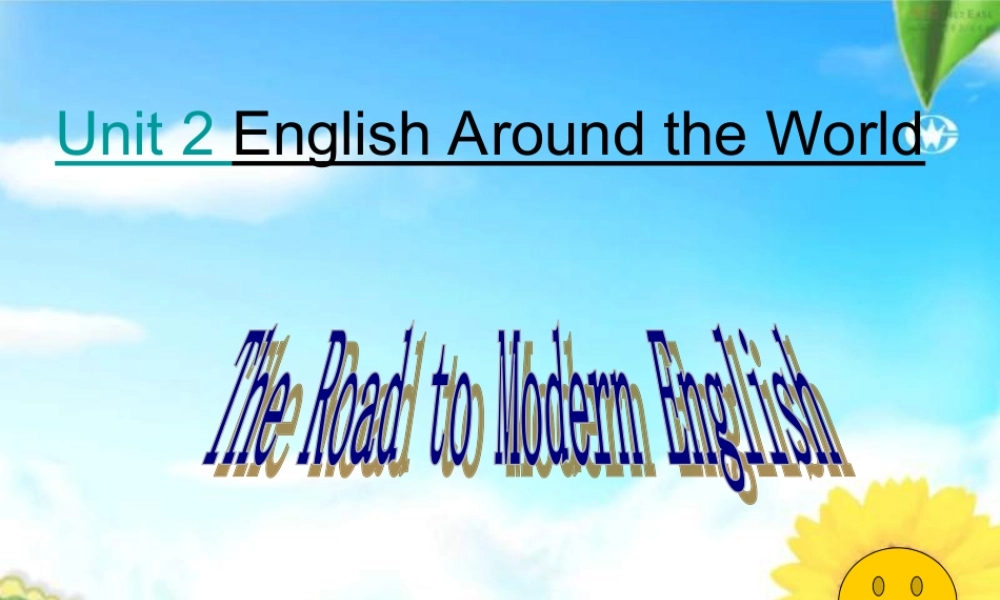 高一英语必修1_Unit2课件1