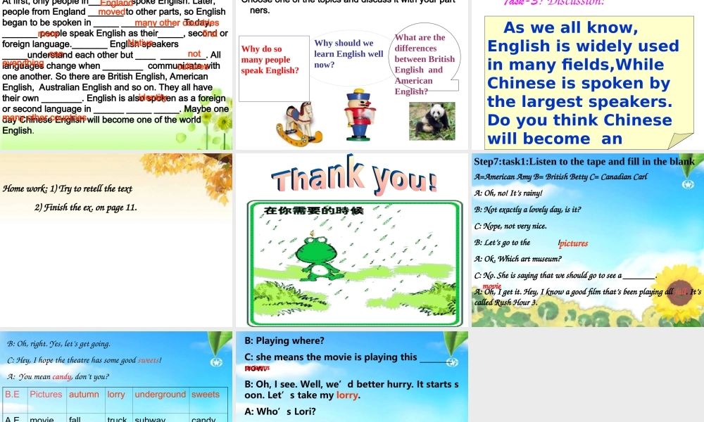 高一英语必修1_Unit2课件1