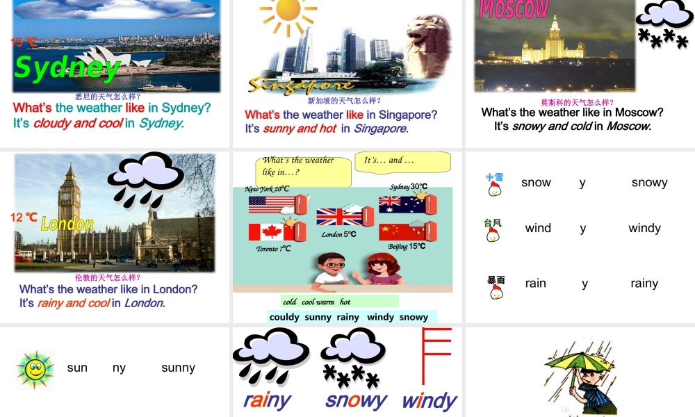 新版四下Unit_3_weather_B_Let's_learn