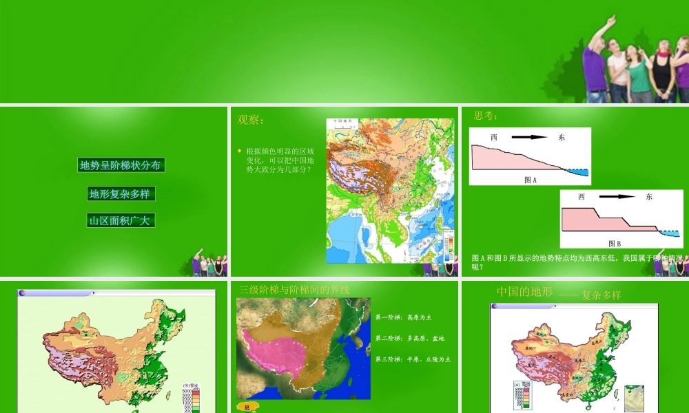 中考地理 (地势和地形)复习课件 人教新课标版 课件