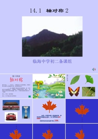 八年级数学上册 轴对称2 ppt 课件