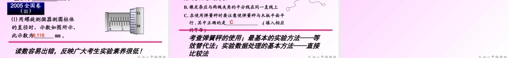 物理实验题型演变