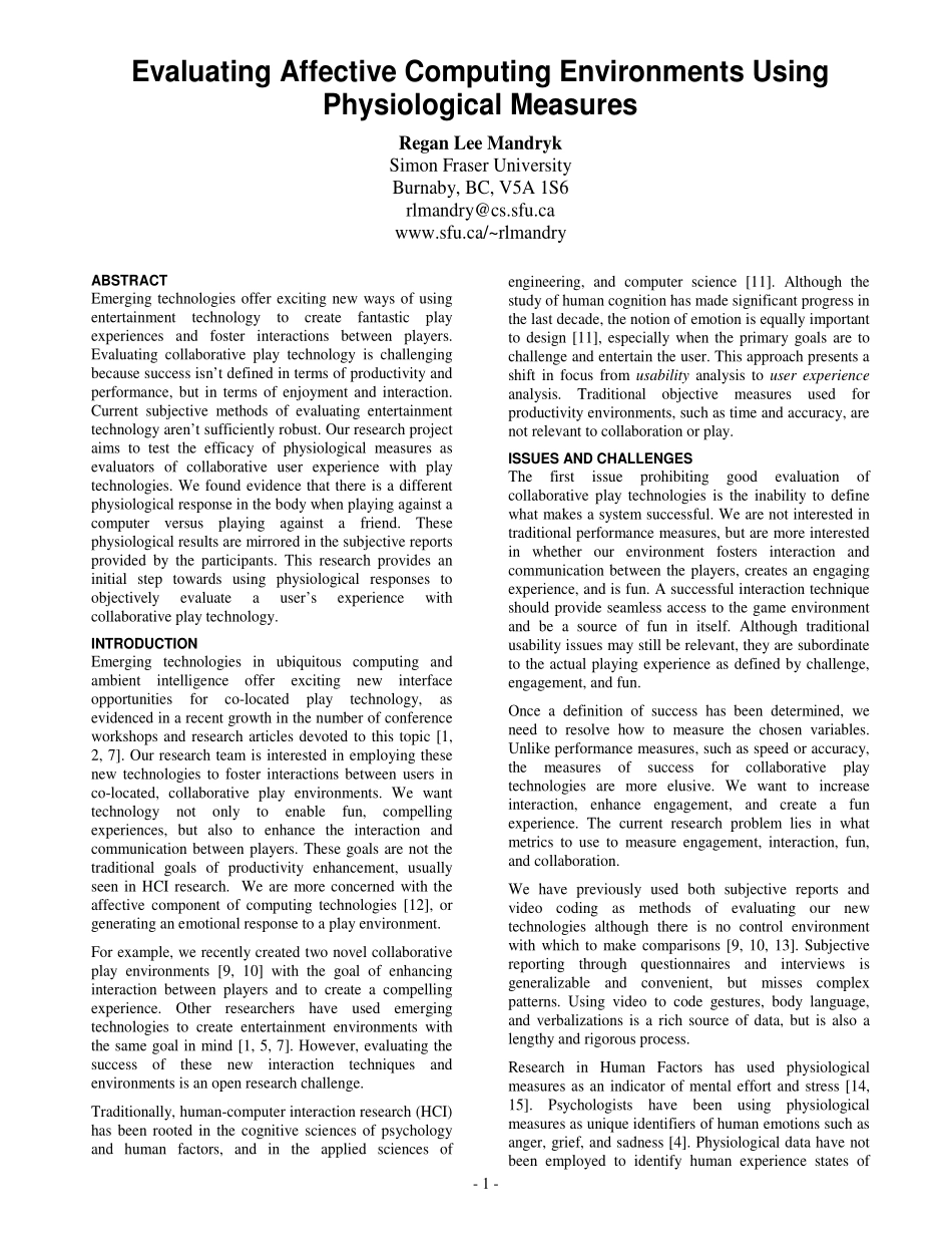 [Mandryk-Evaluating-Affective-Computing-Environments-Using-Physiological-Measures][5][jrcao][pdf]_第1页