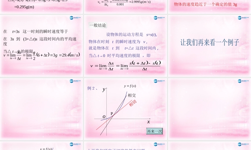 数学 3.1.2 导数的概念课件 新人教A版选修1-1 课件
