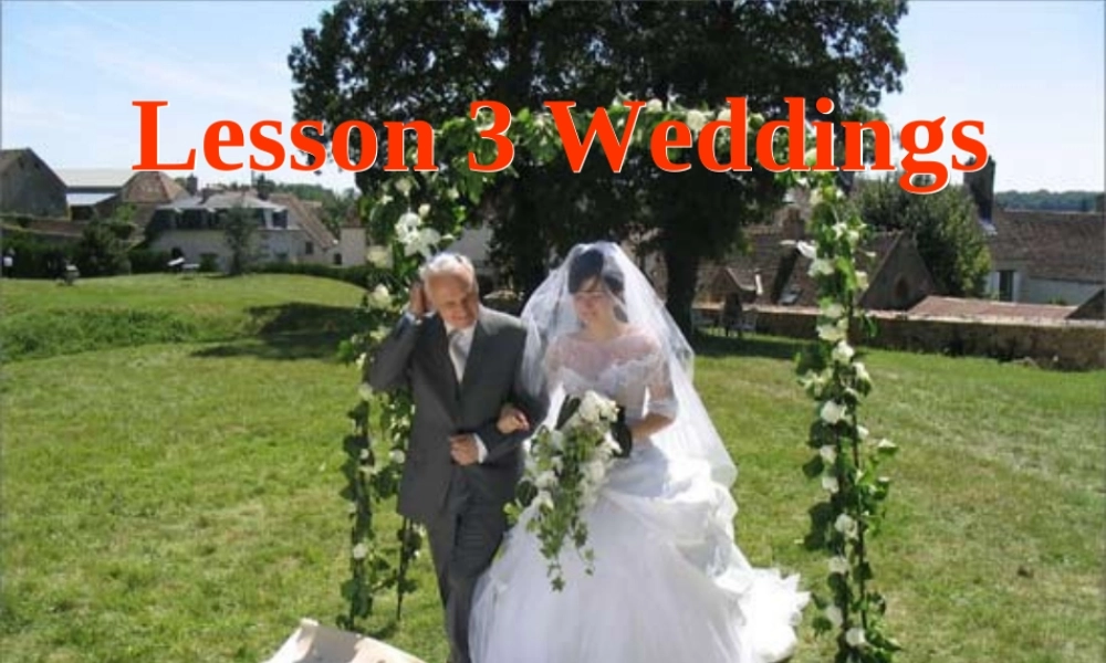 北师版英语必修1U3 Celebration--Lesson 3 Weddingsppt 课件