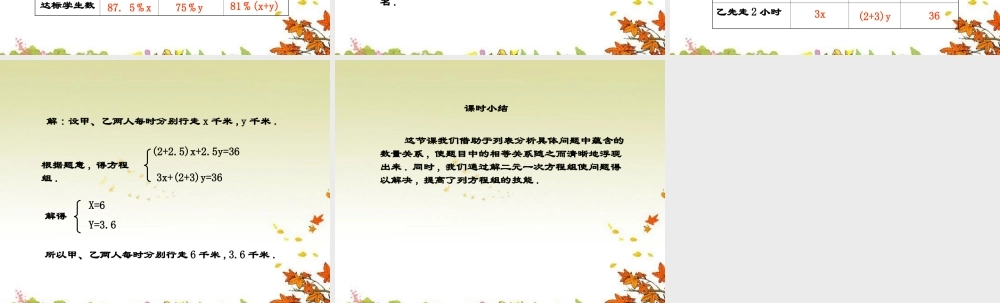 八年级数学上册(二元一次方程组的应用)课件2 北师大版 课件