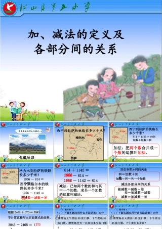 加减法定义及各部分之间的关系