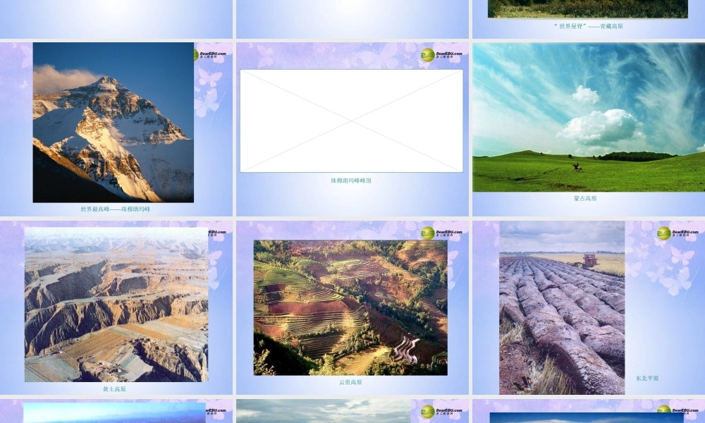 八年级地理上册 2.2 地形分布课件 商务星球版 课件