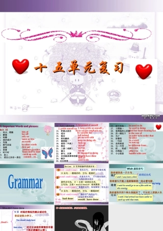 十五单元复习 广东省高二英语单元复习课件[整理三套]新课标 人教版 广东省高二英语单元复习课件[整理三套]新课标 人教版