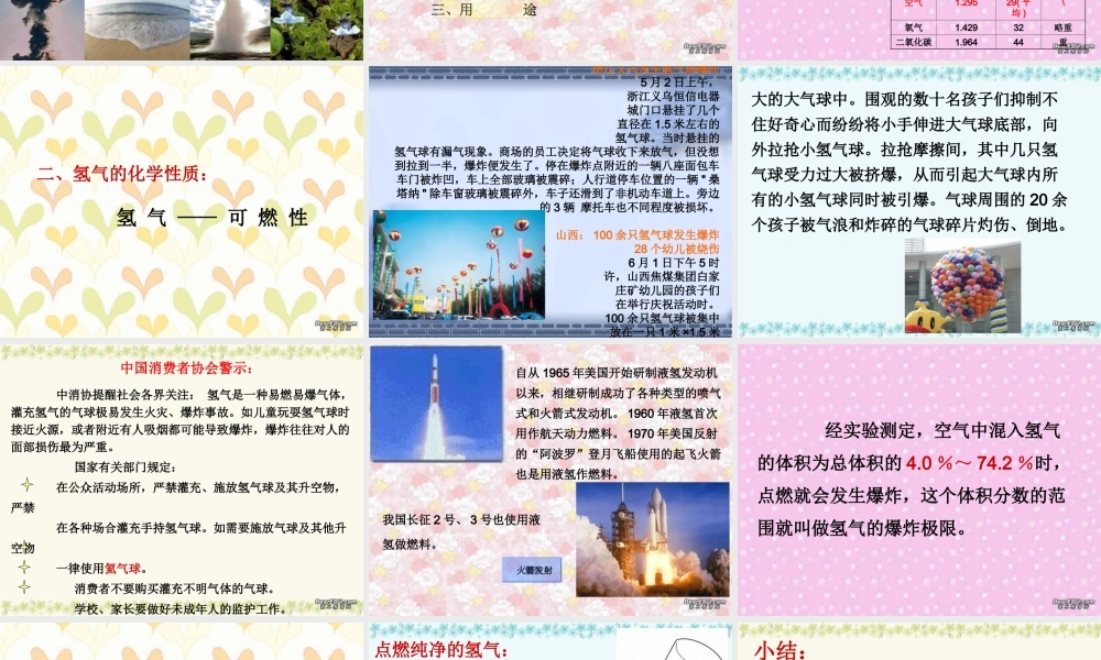 初三化学氢气的公开课 新课标 初三化学氢气的公开课 ppt flash课件 新课标