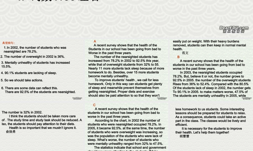 人教版书面表达0 课件