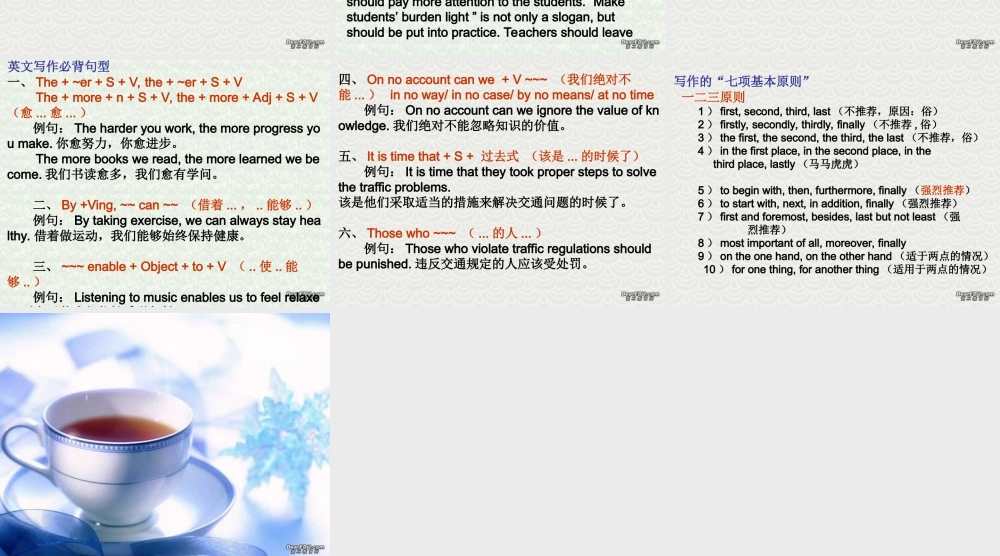 人教版书面表达0 课件